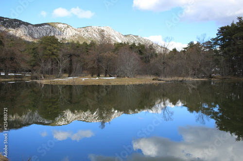 mountain landscape witrh a lake © natalia