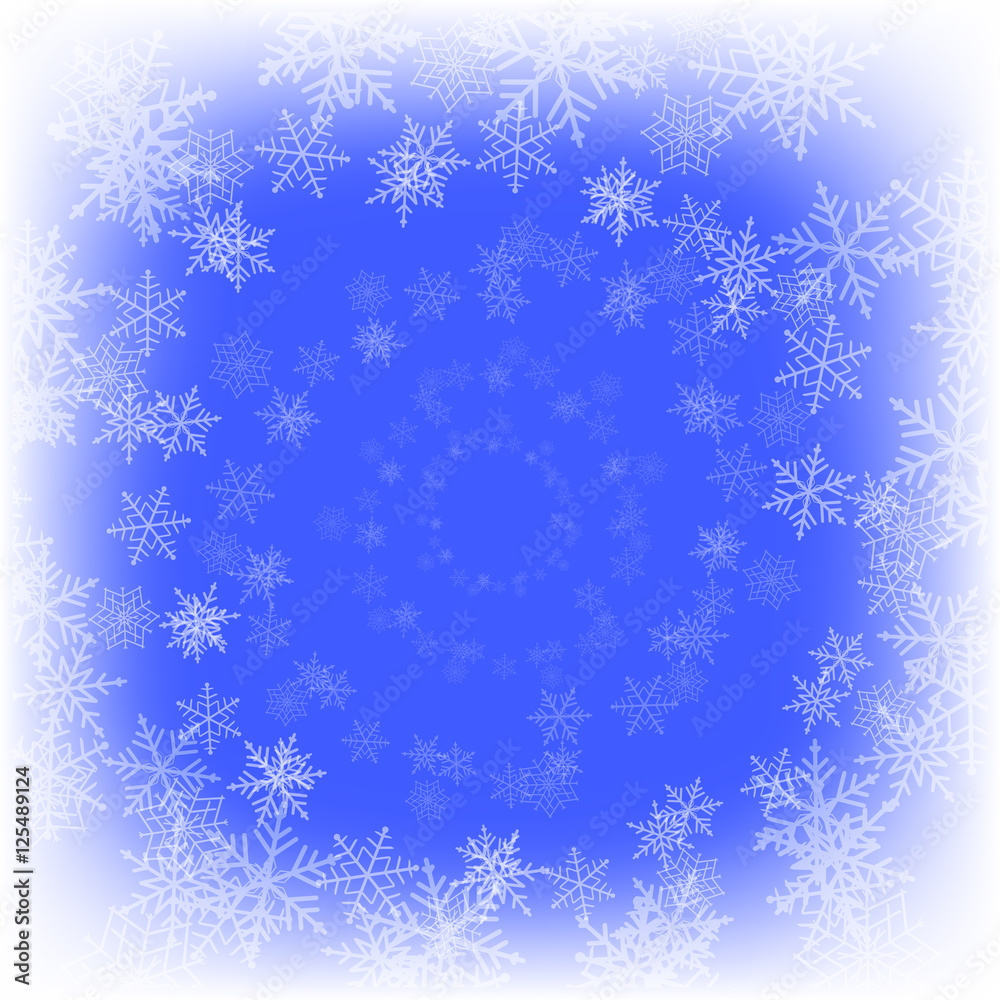 Winter blue background with snowflakes. Vector Illustration. Winter blue background with snowflakes. Vector Illustration.