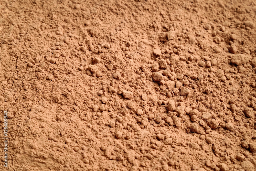 Cocoa powder close-up background