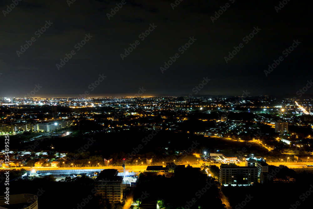 Night view Pattaya jomtien Thailand