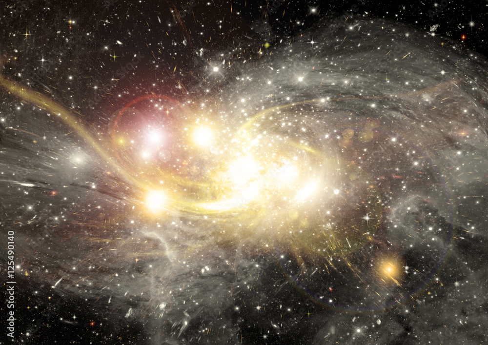 galaxy in a free space galaxy in a free space