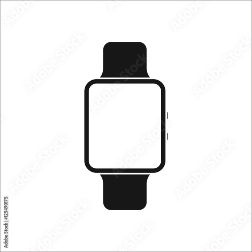 Smart watch symbol silhouette icon on background
