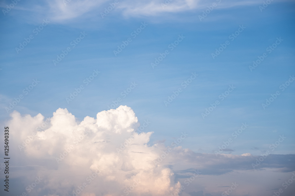 blue sky with cloud