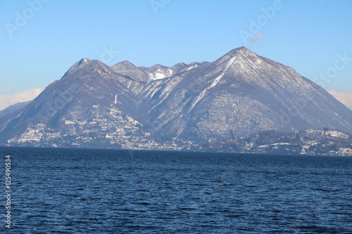 Winter landscape of Sasso del Ferro at Lake Maggiore, Piedmont Italy