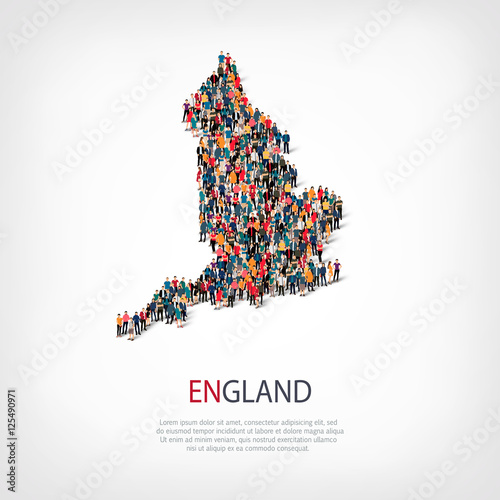 people map country England vector