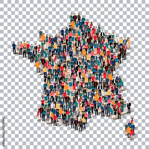 people map country France vector