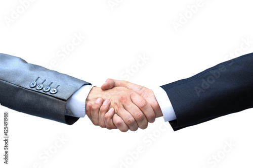 handshake isolated on white background