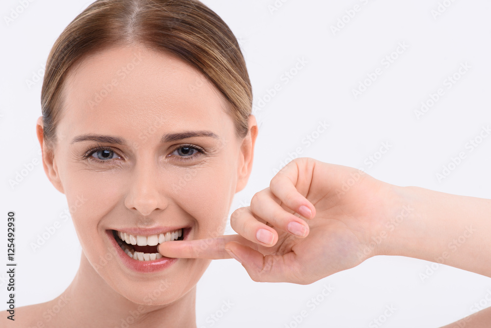Healthy girl with perfect smile Healthy girl with perfect smile