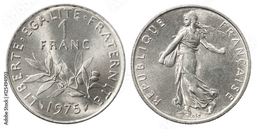 French franc silver coin photo