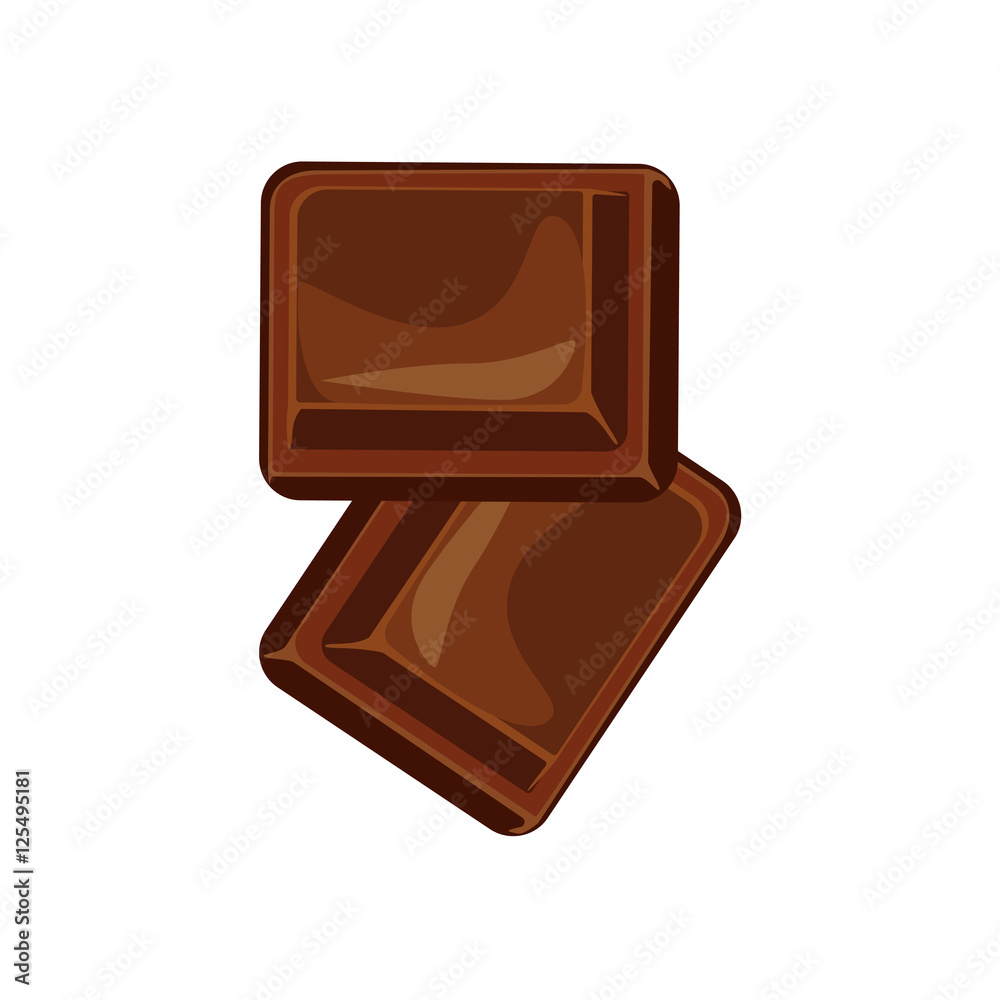 Chocolate bars and pieces vector set Chocolate bars and pieces vector set