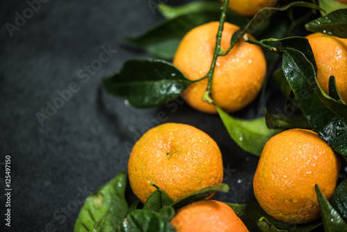 ripe tangerines straight from tree