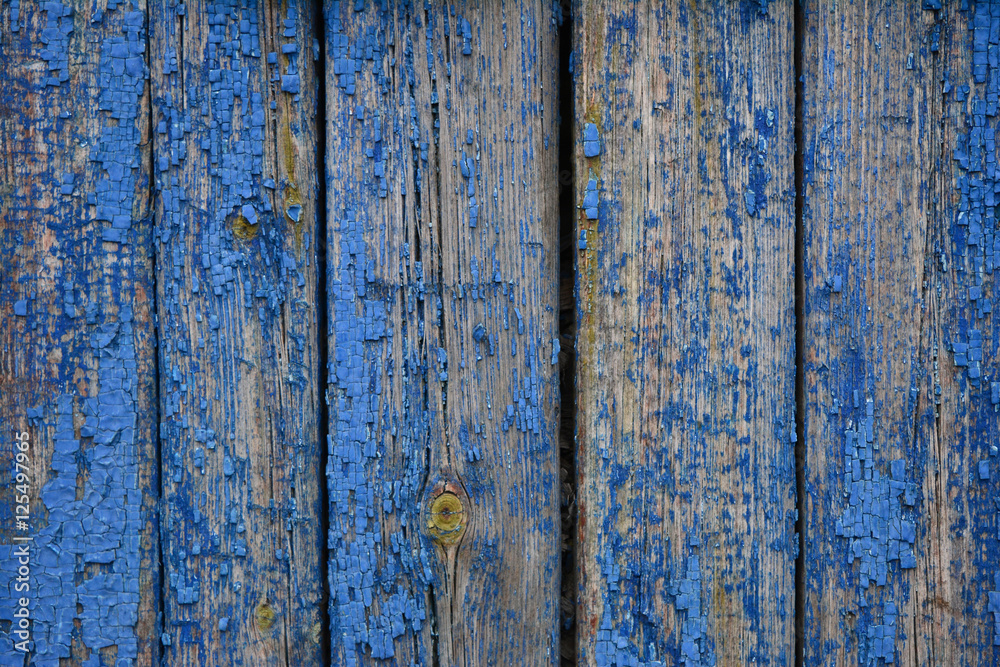 Old wooden blue fence Old wooden blue fence
