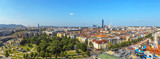 Panoramic View on Vienna  from the top  the Ferris Wheel in sunny day.