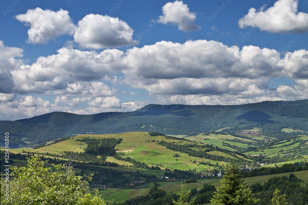view from the top of the Carpathian Mountains