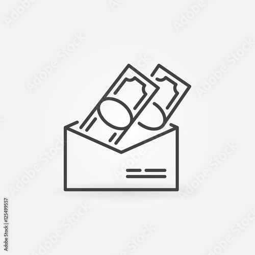 Salary in envelope icon