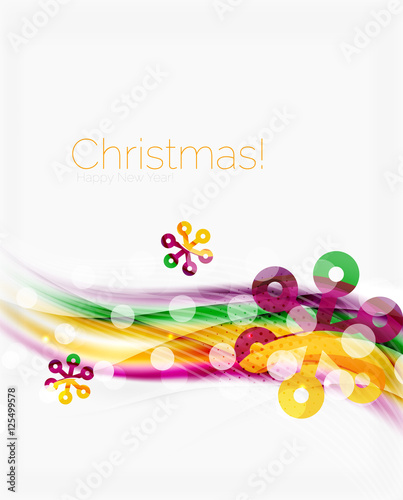 Christmas wave abstract background