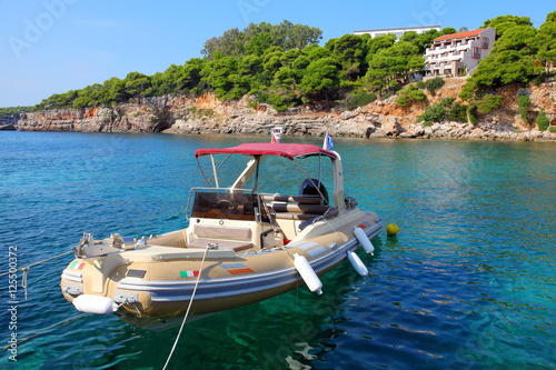 Motor boat near the coast of Alonissos,Greece © vladuzn