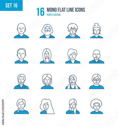 Concept - people and their avatars, images of ,  profession.