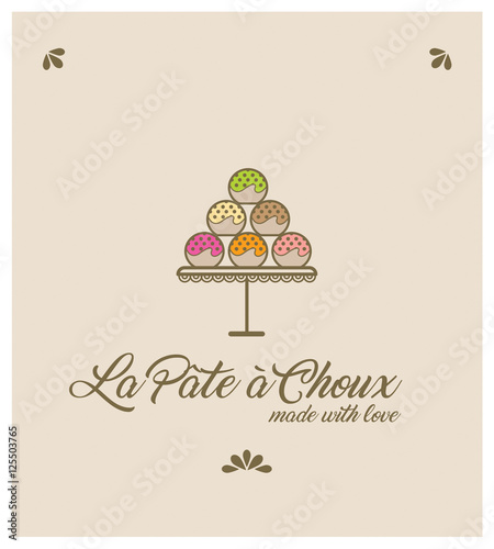 Identite Graphique Identite Visuelle Logo Marque Patisserie Patissier Nourriture Chouquette Gateau Stock Vector Adobe Stock