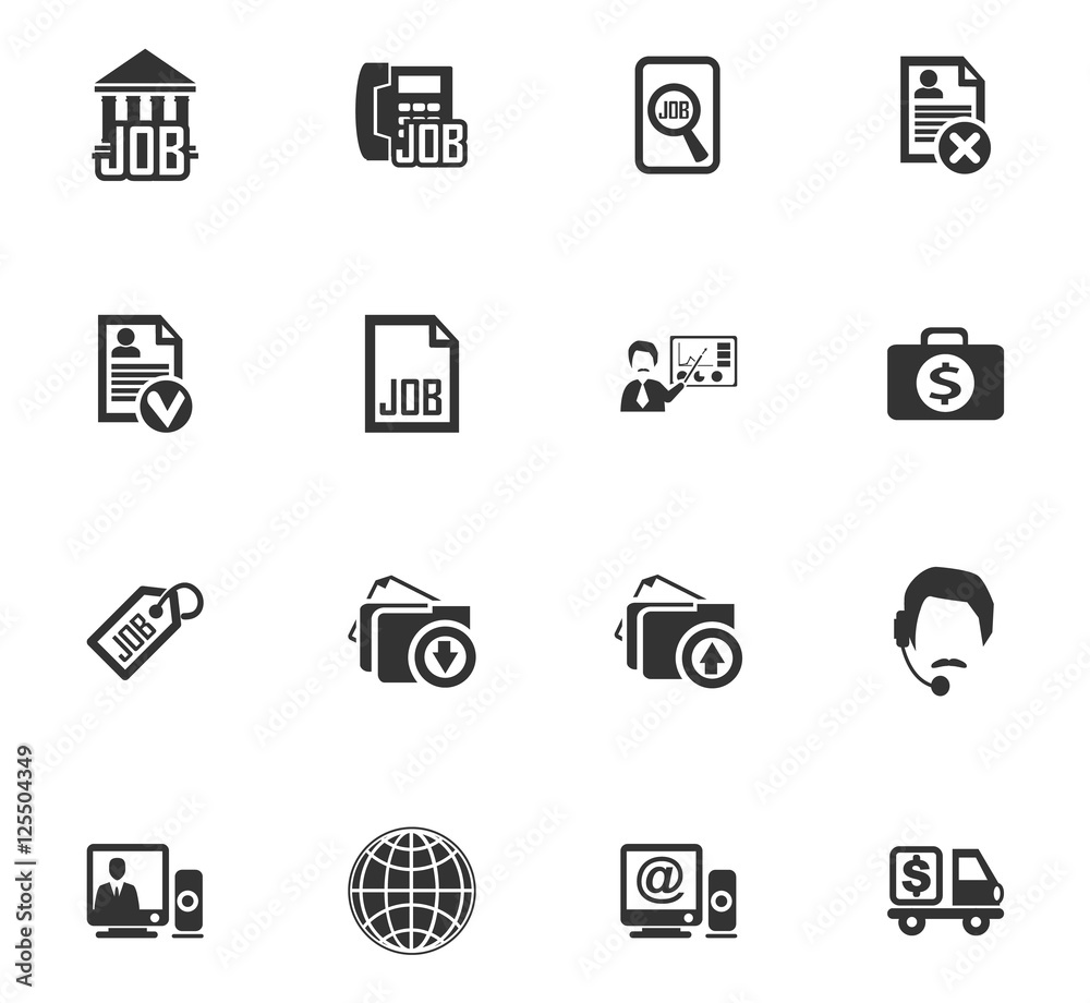 Job icons set Job icons set