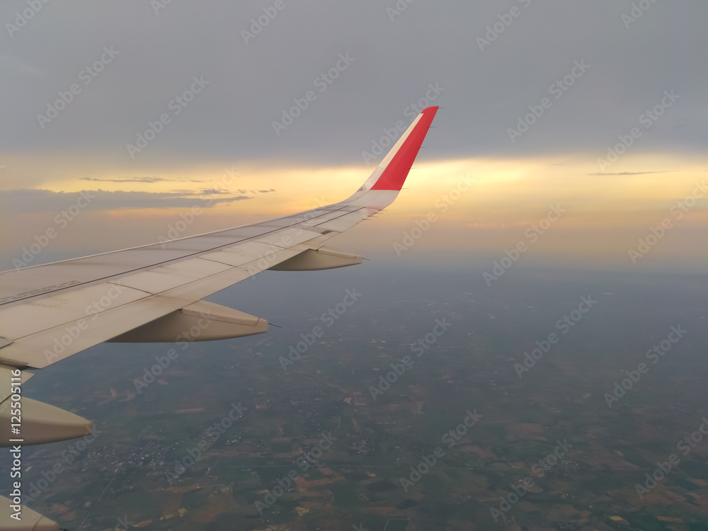 Fototapeta premium View from window airplane