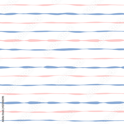 Grunge seamless pattern lines in color 2016 rose quartz and serenity, seamless background grunge pink and blue stripes, hand drawn vector design for textile, wallpaper, web, wrapping, fabric, paper