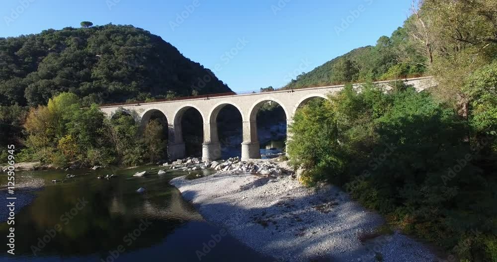 vue aérienne pont ferroviaire vue aérienne pont ferroviaire