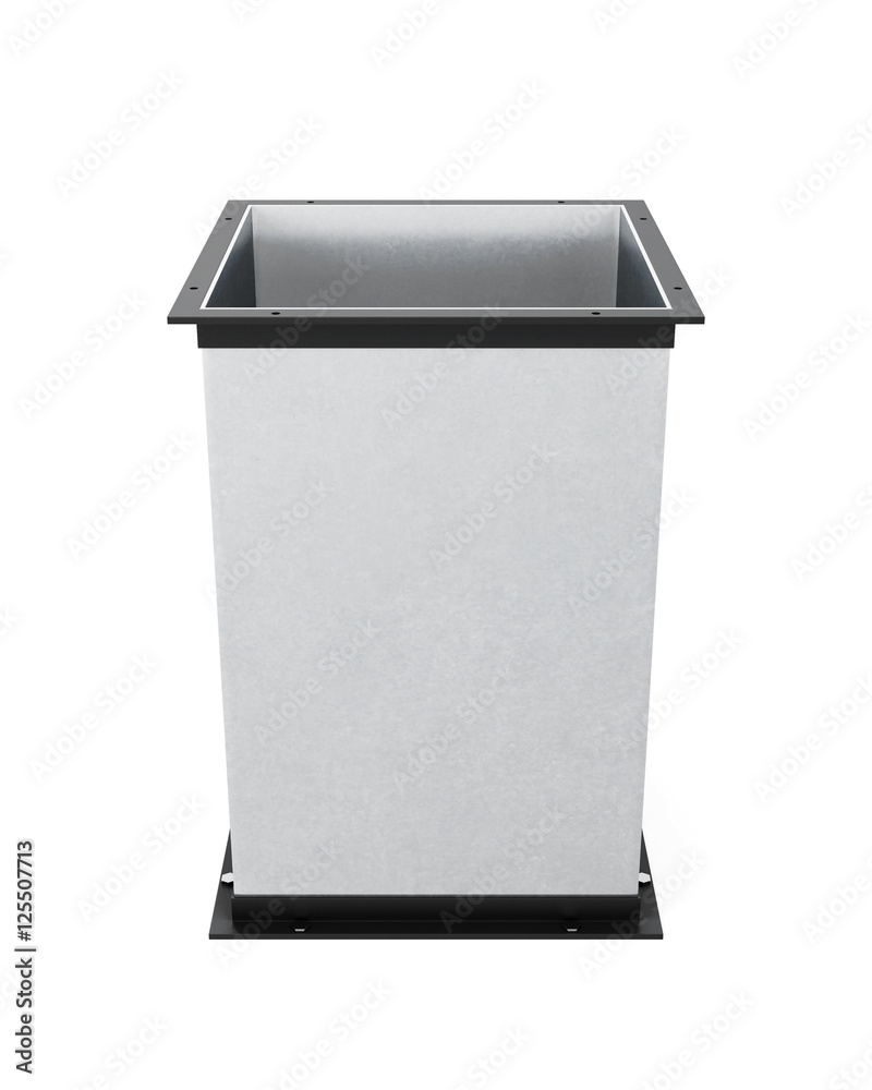 Rectangular duct isolated on white background. 3d rendering Rectangular duct isolated on white background. 3d rendering