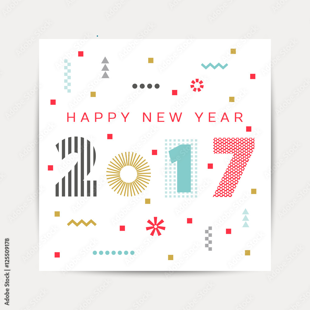 Fototapeta Happy New Year 2017 background.