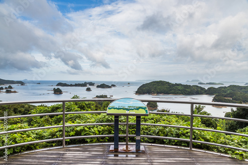famous kujuku Islands overlook in Sasebo, Kyushu