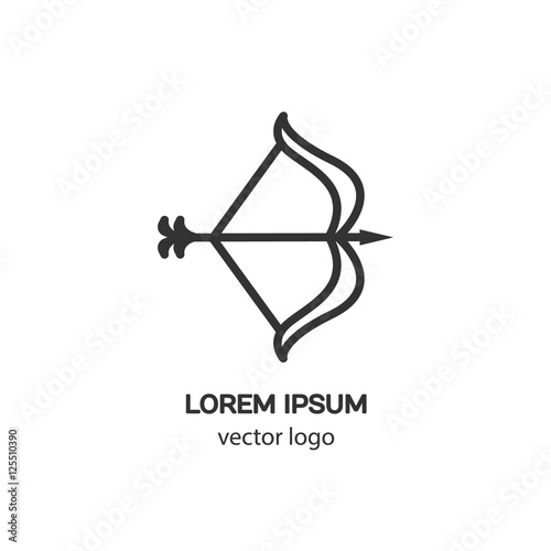 Vector logo design template for sagittarius, badge for websites and prints. Modern easy to edit logo template.