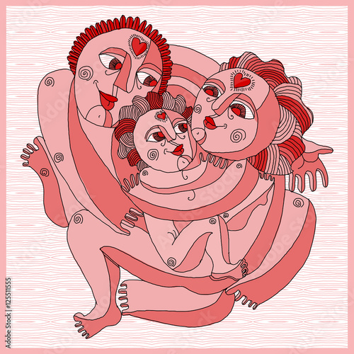 Family concept, vector grap...