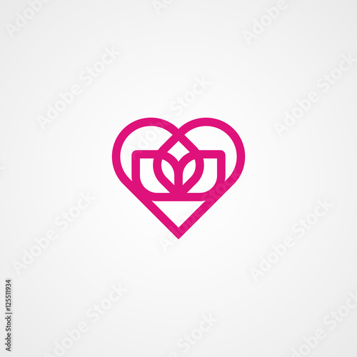lotus love meditation logo icon