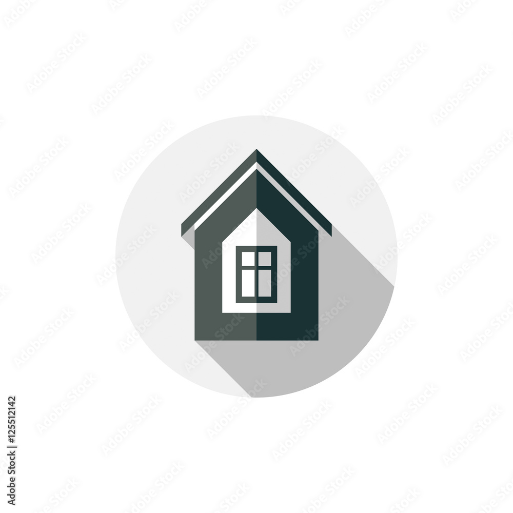 Property symbol, vector house constructed with bricks. Real esta Property symbol, vector house constructed with bricks. Real esta