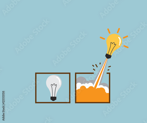 think out of box, creative idea concept