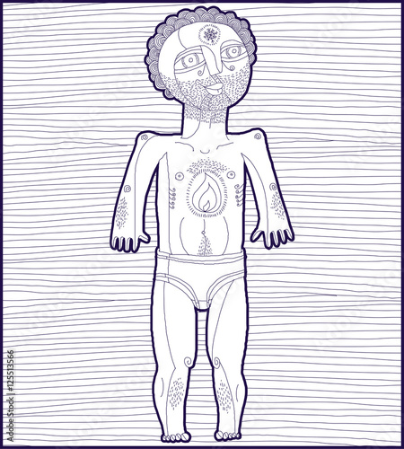 Vector lined illustration o...