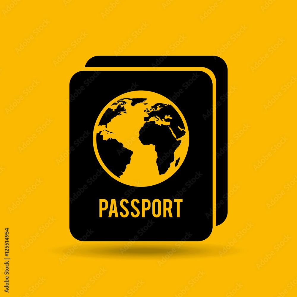 button passport identity traveler design, vector illustration  graphic 