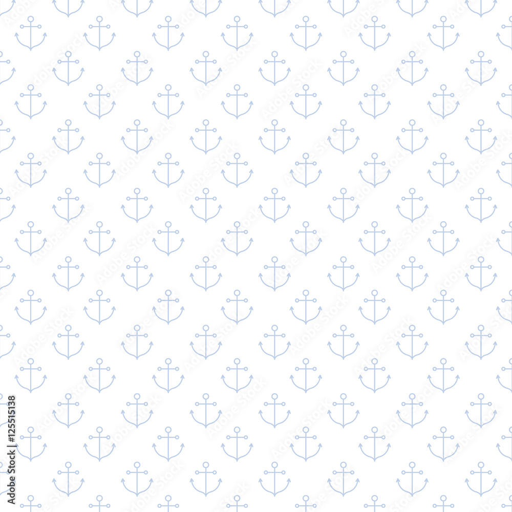 blue and white anchors background icon. Wallpaper decoration. Vector illustration