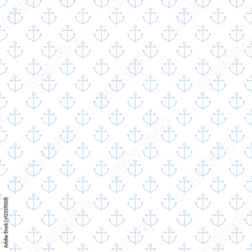 blue and white anchors background icon. Wallpaper decoration. Vector illustration