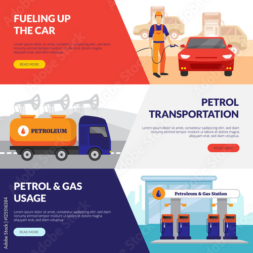 Petrol Station Banners Set 
