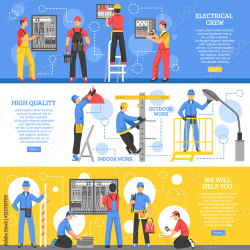Electrical Works Horizontal Banners 