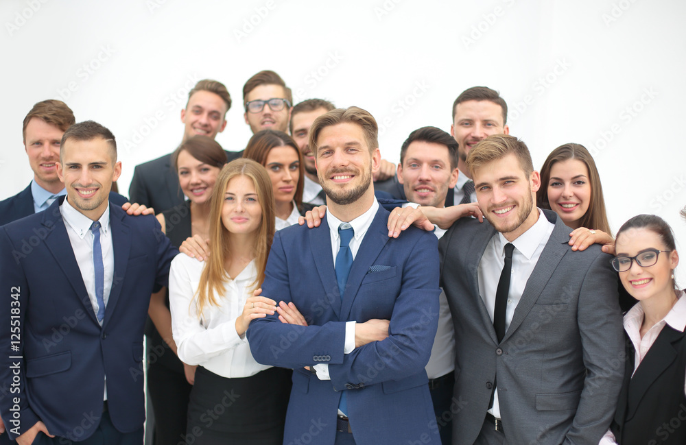 The team of the successful people with their boss The team of the successful people with their boss