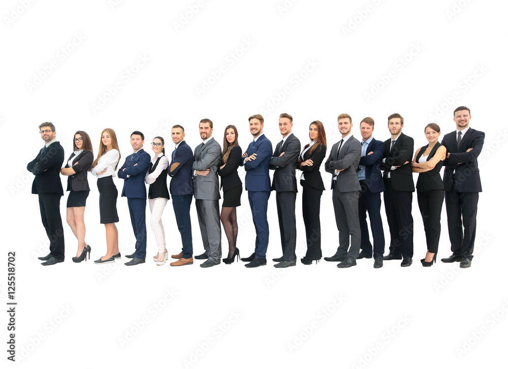 group of business team standing in a row group of business team standing in a row
