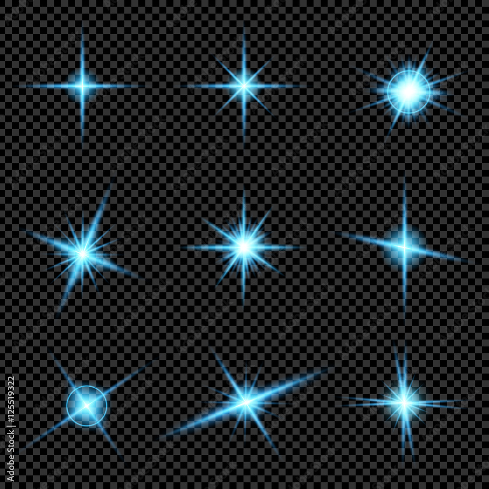 Creative concept Vector set of glow light effect stars bursts with sparkles isolated on black background. For illustration template art design, banner for Christmas celebrate, magic flash energy ray Creative concept Vector set of glow light effect stars bursts with sparkles isolated on black background. For illustration template art design, banner for Christmas celebrate, magic flash energy ray