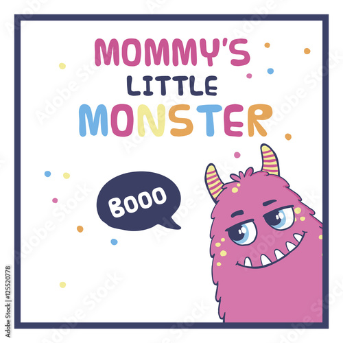 Cute monster illustration.