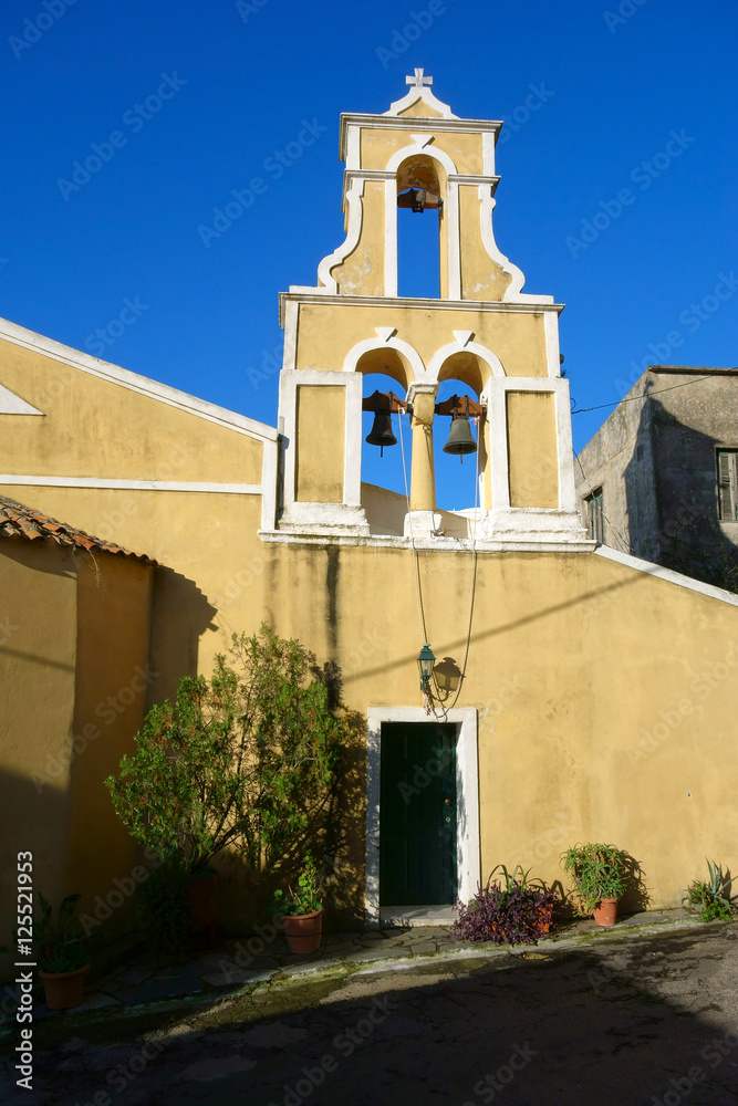 Church in Pelekas, Corfu Trail, Greece