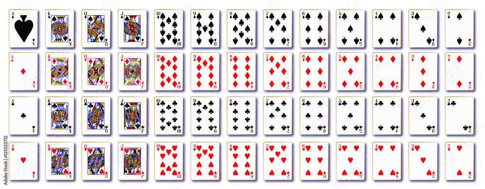 Pack of Cards On White