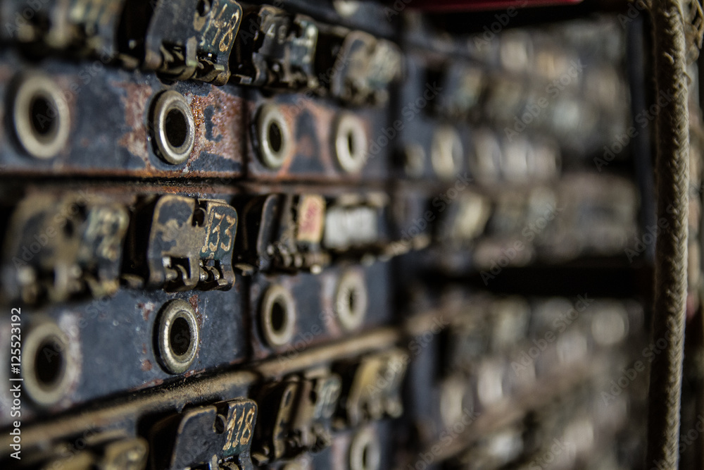Historic telephone switchboard Historic telephone switchboard