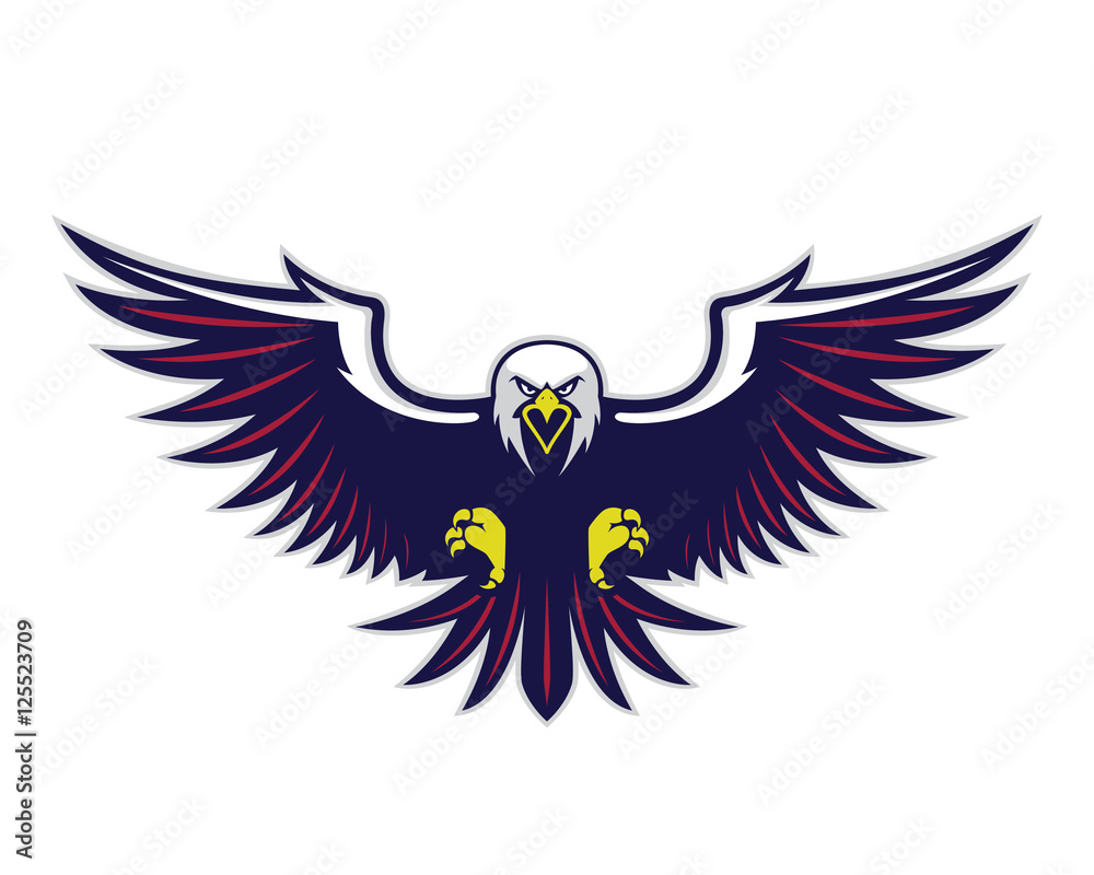 Fototapeta premium Flying eagle mascot