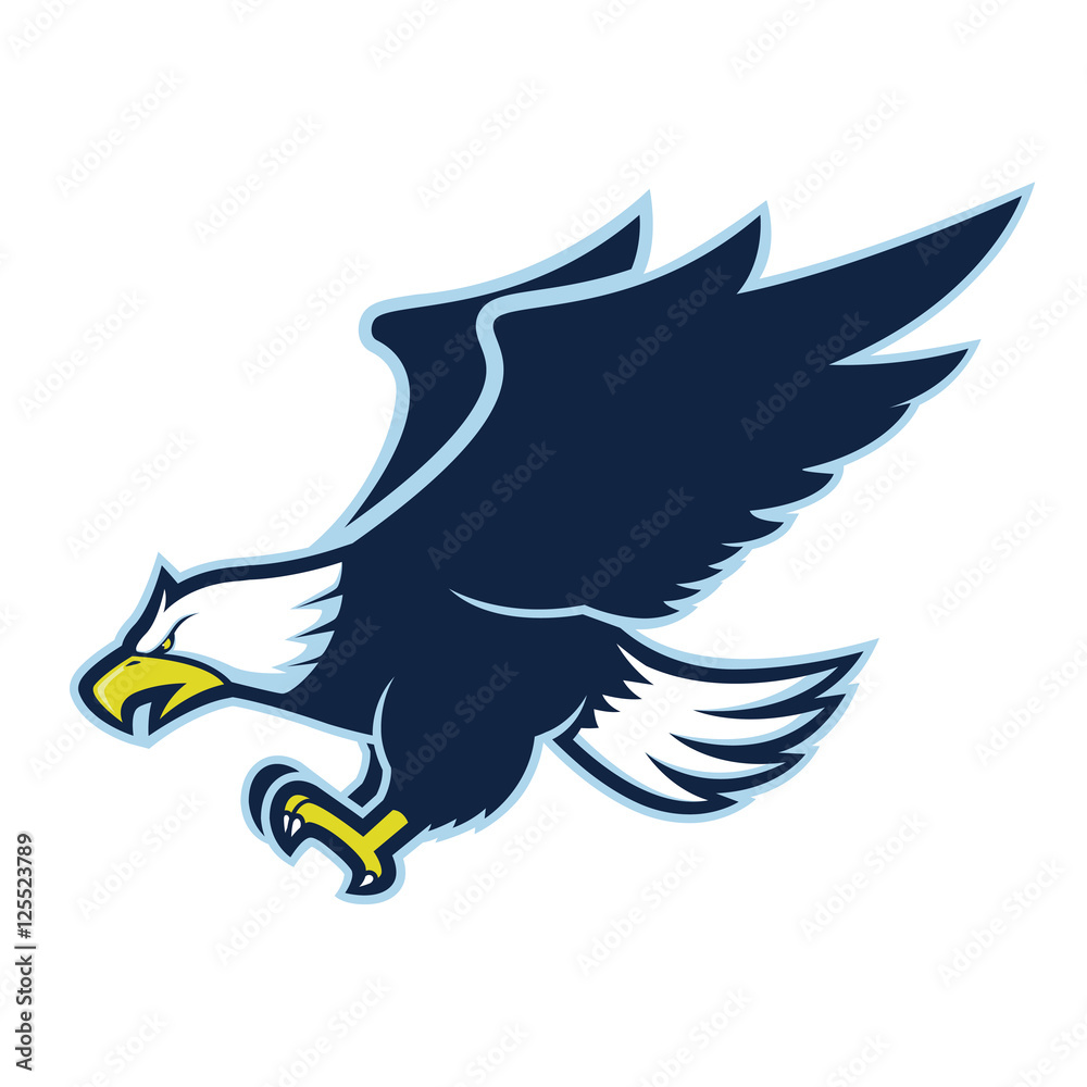 Naklejka premium Flying eagle mascot